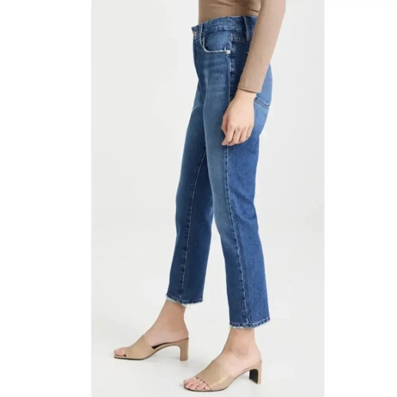 NWT Good American Good Classic Skinny Jeans High Rise Raw Hem Medium Wash 00 - Picture 3 of 12